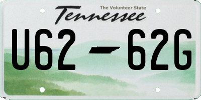 TN license plate U6262G