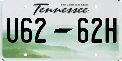 TN license plate U6262H