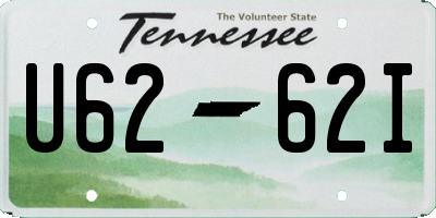 TN license plate U6262I