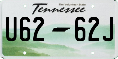 TN license plate U6262J