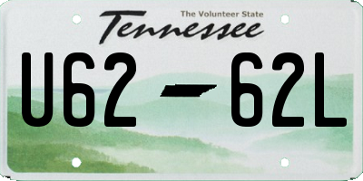 TN license plate U6262L
