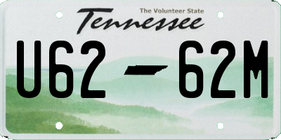 TN license plate U6262M