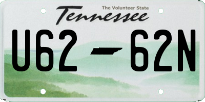 TN license plate U6262N