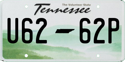 TN license plate U6262P