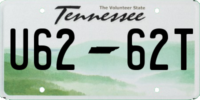 TN license plate U6262T