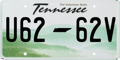 TN license plate U6262V