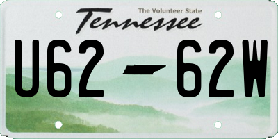 TN license plate U6262W