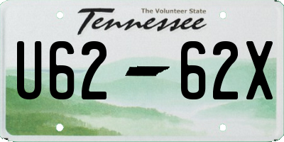TN license plate U6262X