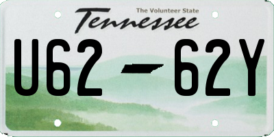 TN license plate U6262Y