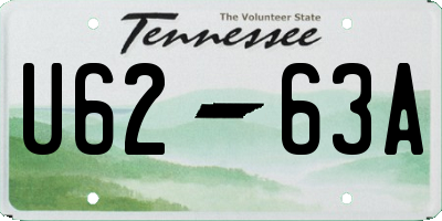 TN license plate U6263A