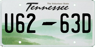 TN license plate U6263D