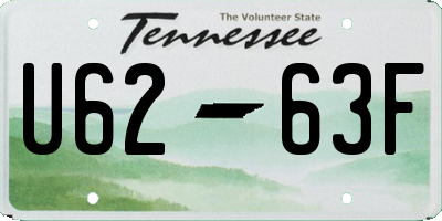 TN license plate U6263F