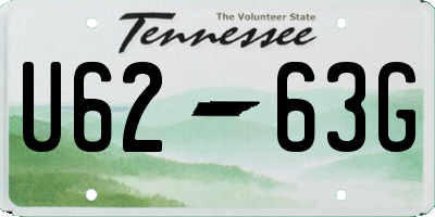 TN license plate U6263G