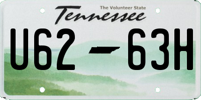 TN license plate U6263H