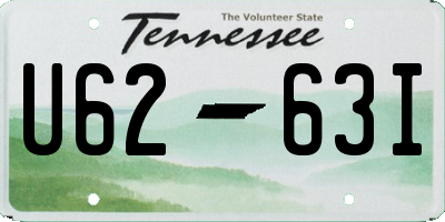 TN license plate U6263I