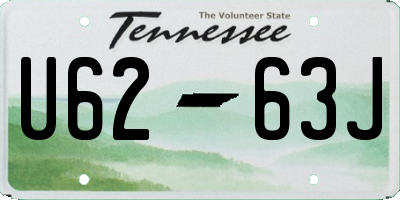 TN license plate U6263J