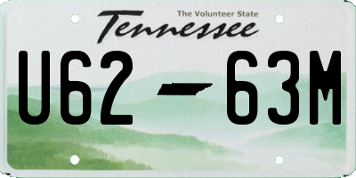 TN license plate U6263M