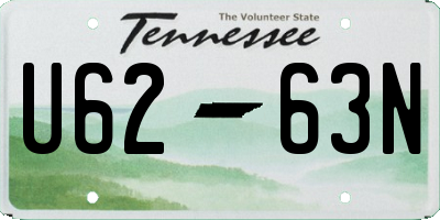 TN license plate U6263N