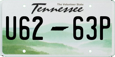 TN license plate U6263P