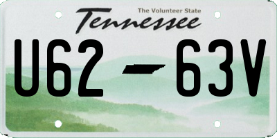 TN license plate U6263V