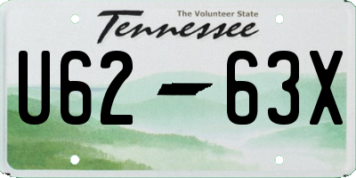 TN license plate U6263X