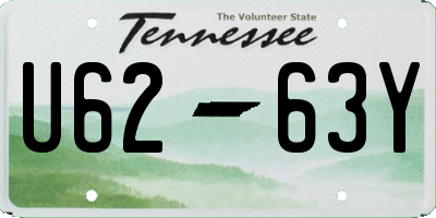TN license plate U6263Y