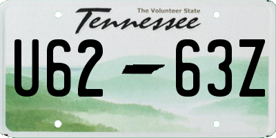 TN license plate U6263Z