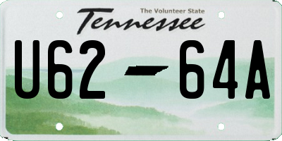 TN license plate U6264A