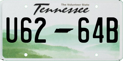 TN license plate U6264B