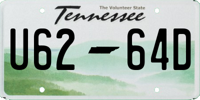 TN license plate U6264D