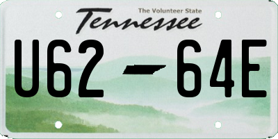 TN license plate U6264E