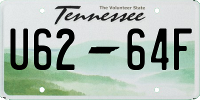 TN license plate U6264F