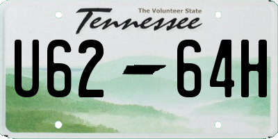 TN license plate U6264H
