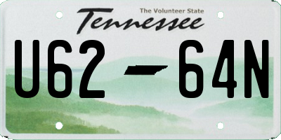 TN license plate U6264N