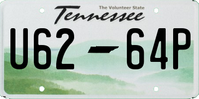TN license plate U6264P
