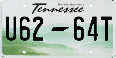 TN license plate U6264T