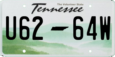 TN license plate U6264W
