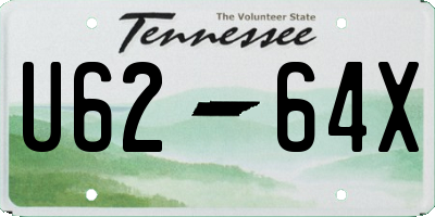 TN license plate U6264X