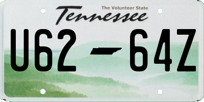 TN license plate U6264Z