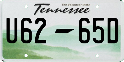 TN license plate U6265D