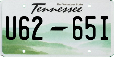 TN license plate U6265I