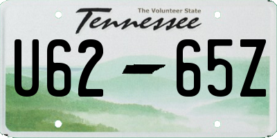 TN license plate U6265Z