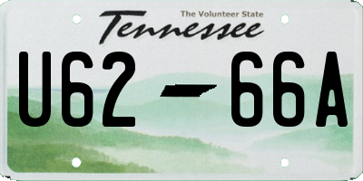 TN license plate U6266A