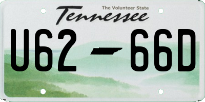 TN license plate U6266D