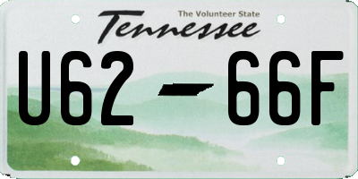 TN license plate U6266F