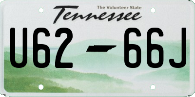 TN license plate U6266J