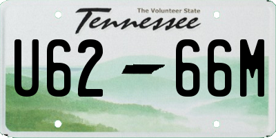 TN license plate U6266M