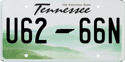 TN license plate U6266N