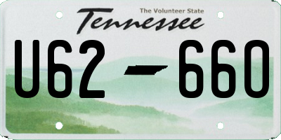 TN license plate U6266O