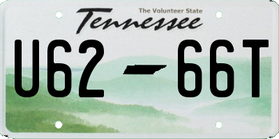 TN license plate U6266T